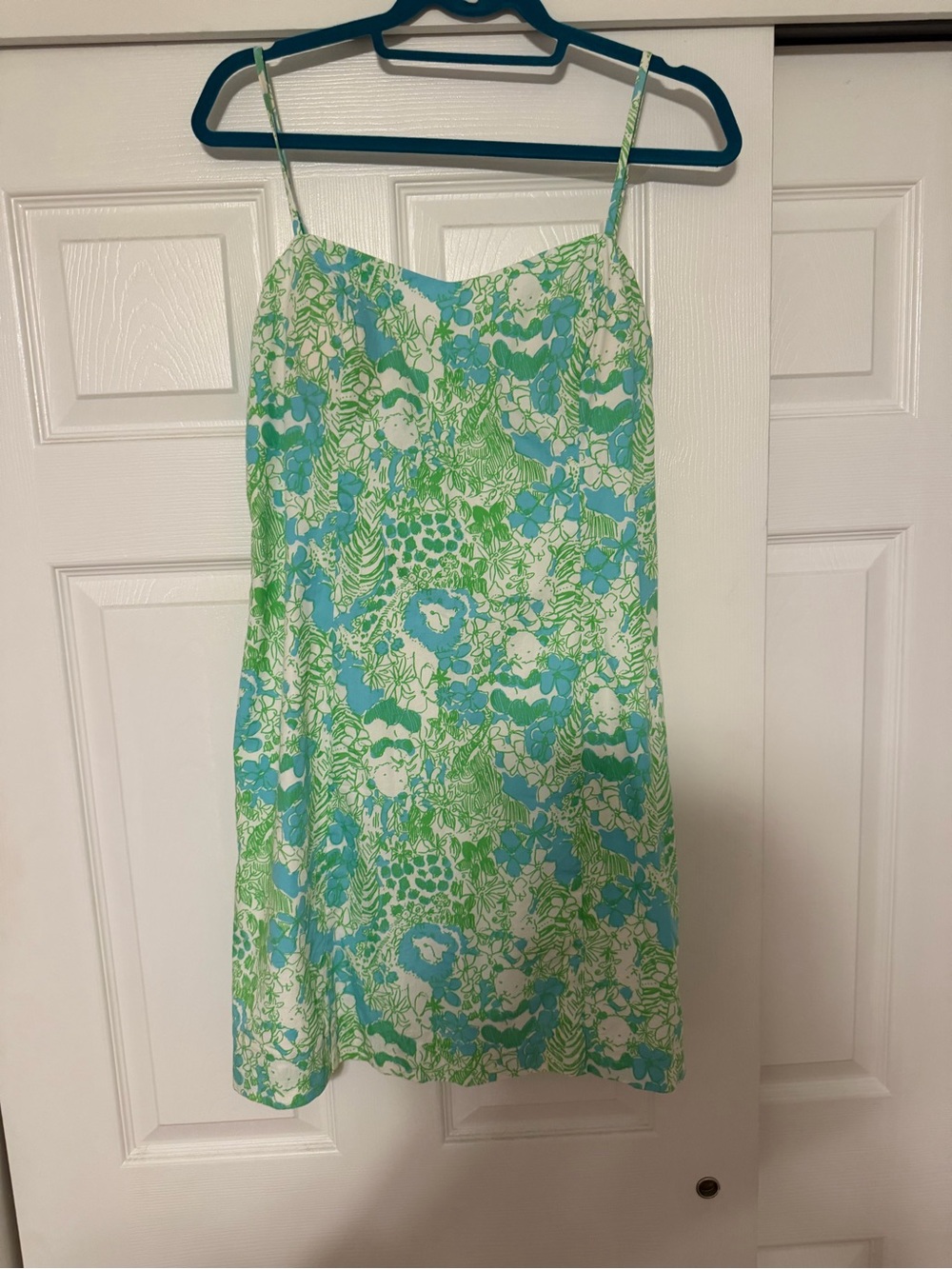 Lilly Pulitzer Green & Blue Floral Slip Dress